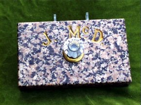 SCOTTISH GRANITE PAPERWEIGHT for J.McD